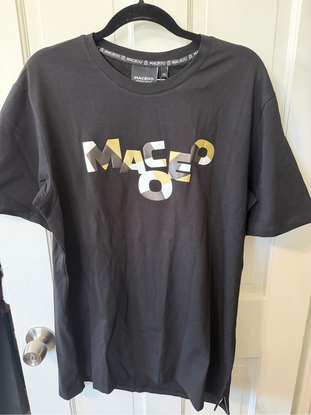 MACEOO Black Short Sleeve Logo Tee